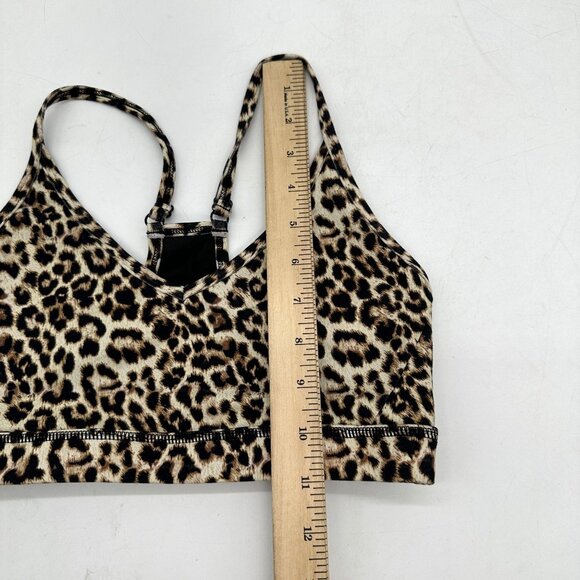 Zyia Active Sports Bra Women's Pullover Athletic Mesh Animal Print Black Beige S - Picture 8 of 11
